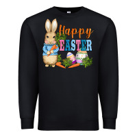 Black easter bunny egg and carrots Premium Sweatshirt - AdoDesignShop