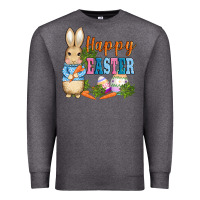 Charcoal Heather easter bunny egg and carrots Premium Sweatshirt - AdoDesignShop