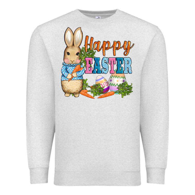 Easter Bunny Egg And Carrots Premium Sweatshirt by AdoDesignShop | Teevron