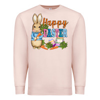 Pale Pink easter bunny egg and carrots Premium Sweatshirt - AdoDesignShop