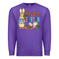 Purple easter bunny egg and carrots Premium Sweatshirt - AdoDesignShop
