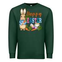 Sports Green easter bunny egg and carrots Premium Sweatshirt - AdoDesignShop