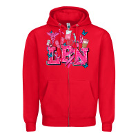 Red lpn cancer  nurse with Zipper Hoodie - AdoDesignShop