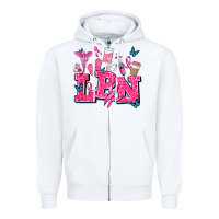 White lpn cancer  nurse with Zipper Hoodie - AdoDesignShop