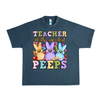 Midnight Navy Easter Day Teacher of the sweetest peeps Urban Heavy Tee - OliviaCreatesArt