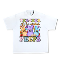 White Easter Day Teacher of the sweetest peeps Urban Heavy Tee - OliviaCreatesArt