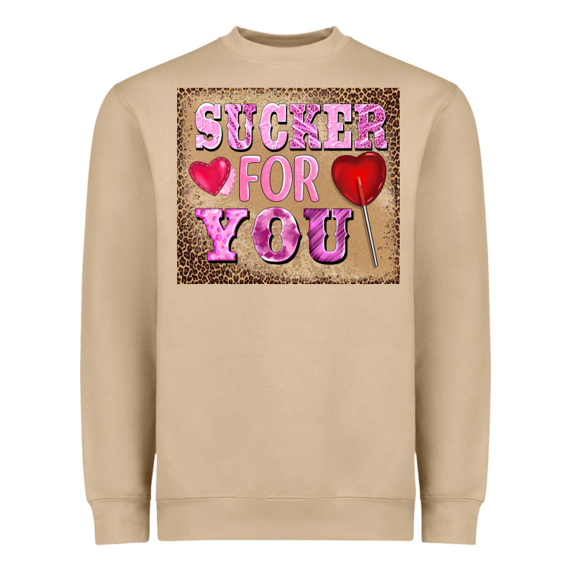 Valentine's Day Sucker For You Heavyweight Sweatshirt by BarkalooDesign | Teevron