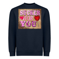 Navy valentine's day sucker for you Heavyweight Sweatshirt - BarkalooDesign
