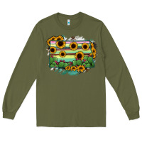 Army Green North Dakota State Map Long Sleeve Tee - RanaPortraitStore