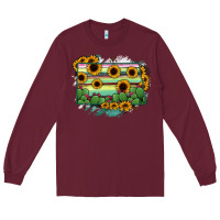 Burgundy North Dakota State Map Long Sleeve Tee - RanaPortraitStore