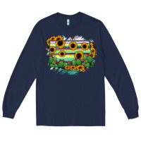 Navy North Dakota State Map Long Sleeve Tee - RanaPortraitStore