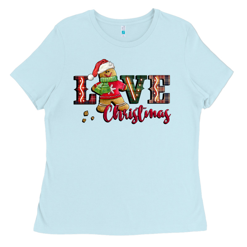 Love Christmas Gingerbread Ladies Tee by CowGirlArtShop | Teevron