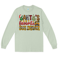Matcha Santa's Favorite Bus Driver Long Sleeve Tee - BundleAndBundleShop