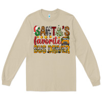 Mushroom Santa's Favorite Bus Driver Long Sleeve Tee - BundleAndBundleShop