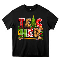 Black teacher christmas Heavy Core Tee - texasbilliewilder
