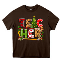 Chocolate Brown teacher christmas Heavy Core Tee - texasbilliewilder