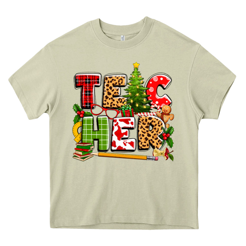 Teacher Christmas Heavy Core Tee by texasbilliewilder | Teevron