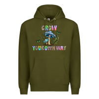 Army Green grow your own way Premium Hoodie - CowhideDigitalArt