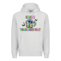 Dove Grey grow your own way Premium Hoodie - CowhideDigitalArt