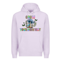 Lilac grow your own way Premium Hoodie - CowhideDigitalArt