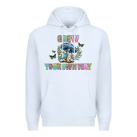 White grow your own way Premium Hoodie - CowhideDigitalArt