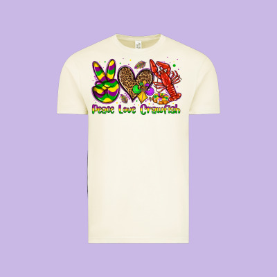 Peace Love Crawfish Olivia Vintage Tee Designed By Oliviacreatesart