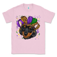 Bubblegum Pink mardi gras hat dachshund puppy Classic Tee - RanaPortraitStore