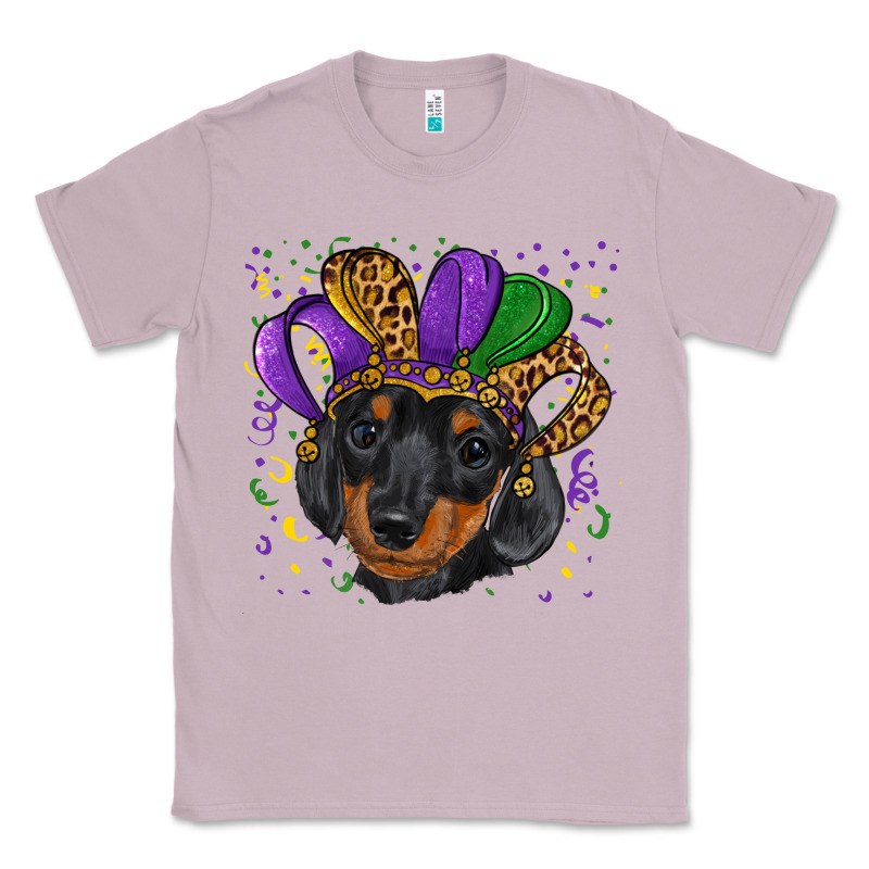 Mardi Gras Hat Dachshund Puppy Classic Tee by RanaPortraitStore | Teevron