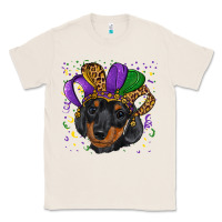 Natural mardi gras hat dachshund puppy Classic Tee - RanaPortraitStore