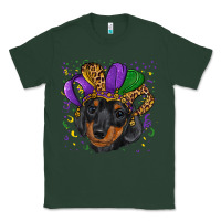 Sports Green mardi gras hat dachshund puppy Classic Tee - RanaPortraitStore