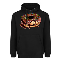 Black chocolate donut with candies Heavyweight Hoodie - AdoDesignShop