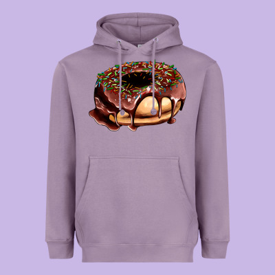 Chocolate Donut With Candies Heavyweight Hoodie Designed By Adodesignshop
