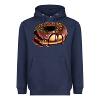 Navy chocolate donut with candies Heavyweight Hoodie - AdoDesignShop