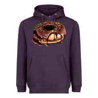 Plum chocolate donut with candies Heavyweight Hoodie - AdoDesignShop