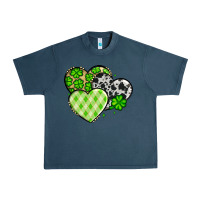 Midnight Navy St. Patrick's Day cowhide hearts Urban Heavy Tee - OliviaCreatesArt