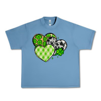 Pebble Blue St. Patrick's Day cowhide hearts Urban Heavy Tee - OliviaCreatesArt