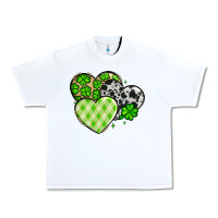White St. Patrick's Day cowhide hearts Urban Heavy Tee - OliviaCreatesArt