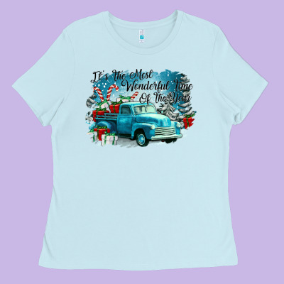 Its The Wonderful Time Of The Year Truck Ladies Tee Designed By Cowgirlartshop