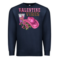 Navy valentines day valentine vıbes Premium Sweatshirt - AdoDesignShop