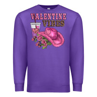 Purple valentines day valentine vıbes Premium Sweatshirt - AdoDesignShop