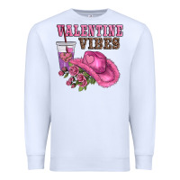 White valentines day valentine vıbes Premium Sweatshirt - AdoDesignShop
