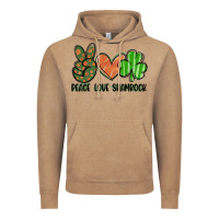 Vintage Coffee peace love shamrock Vintage Hoodie - FaDigitalArtStudio