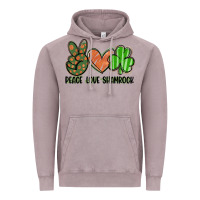 Vintage Zinc peace love shamrock Vintage Hoodie - FaDigitalArtStudio