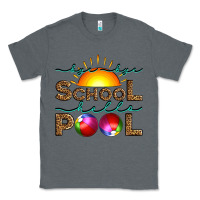 Charcoal Heather bye bye school hello pool Classic Tee - Artiststas
