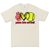 Bone Peace love Softball Premium Tee - HowdyJamesFarm