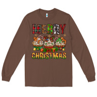 Chestnut merry christmas with cupcake bbs Long Sleeve Tee - BundleAndBundleShop