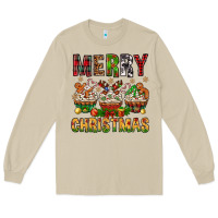 Mushroom merry christmas with cupcake bbs Long Sleeve Tee - BundleAndBundleShop