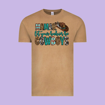Mama's Let Your Babies Be Cowboys Vintage Tee Designed By Oliviacreatesart
