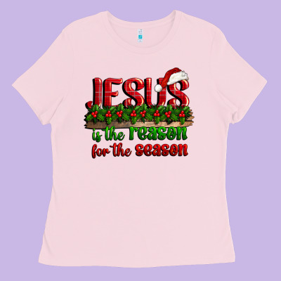 Jesus Is The Reason For The Season Ladies Tee Designed By Cowgirlartshop