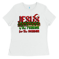 White jesus is the reason for the season Ladies Tee - CowGirlArtShop